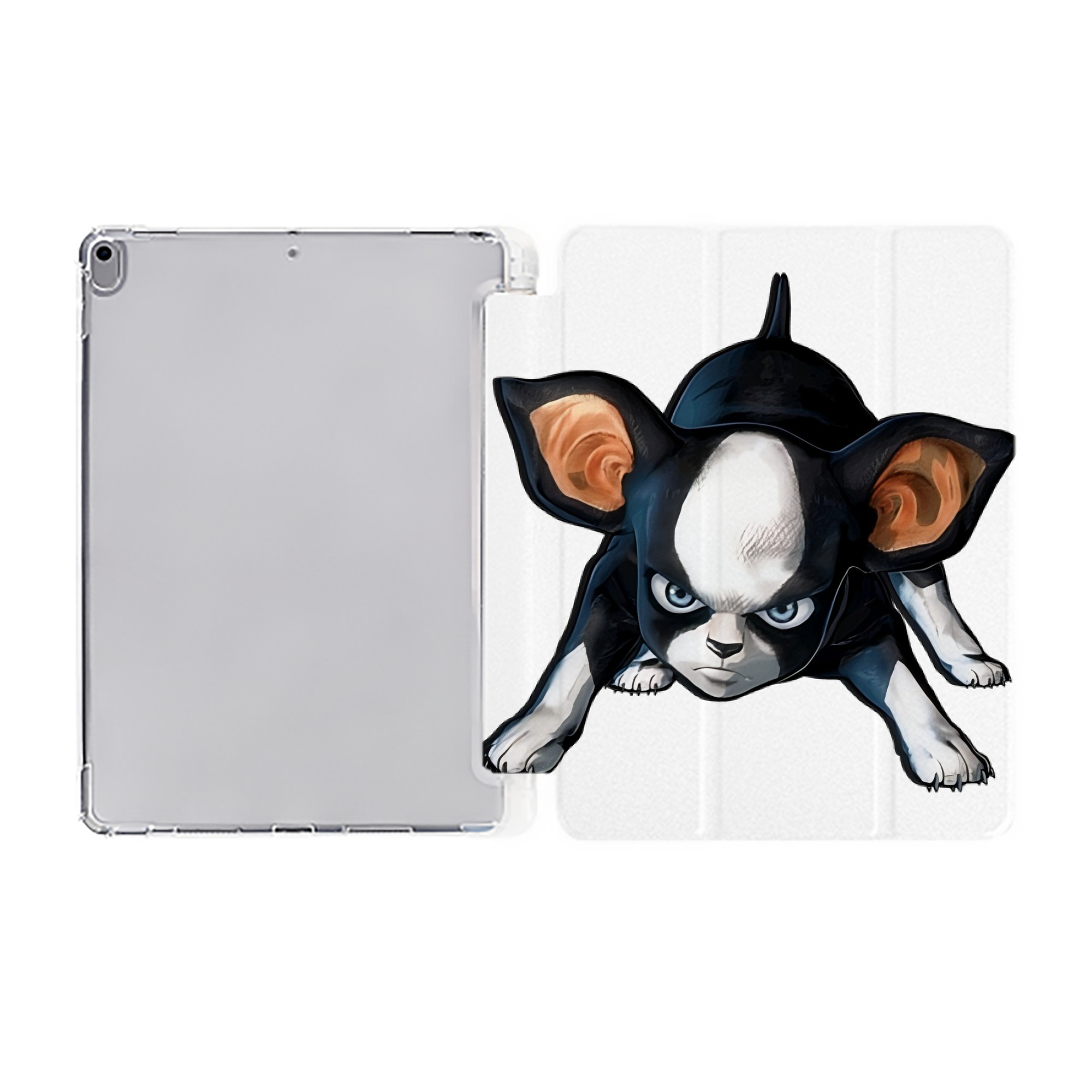 （画像用） ジョジョの奇妙な冒険 イギー JoJo's Bizarre Adventure Iggy IPad ケース ペン収納付き 三つ折りスタンド PUレザー×シリコン 対応機種9.5/10.5/10.9インチ
